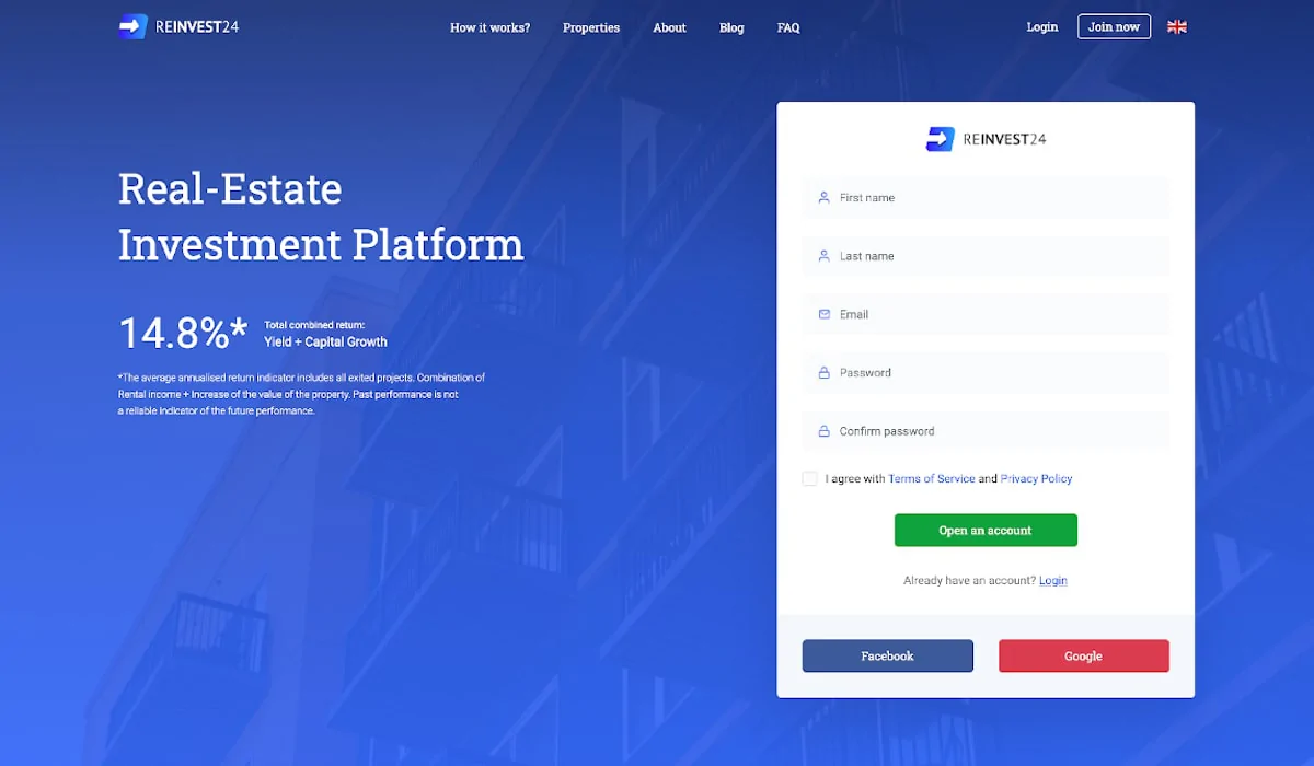 Reinvest24 crowdlending platform